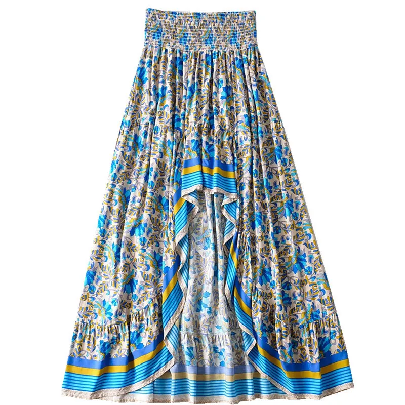 Women Printed Irregular Skirt 11 Women Printed Irregular Skirt - Image 9