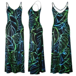 Women's Bohemian Strap Dress Digital Print Holidays Sexy Maxi Dress -Women Fashion Shop 01541027371baed0