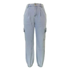 Women's Slim Fit Multi-Pocket Denim Cargo Pants 31 Women's Slim Fit Multi-Pocket Denim Cargo Pants -Women Fashion Shop 033fa354975f8fff