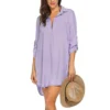 Spring And Summer Women'S Deep V-Neck Chiffon Shirt Sunscreen Shirt Dress -Women Fashion Shop 03ae2482d23c91b3