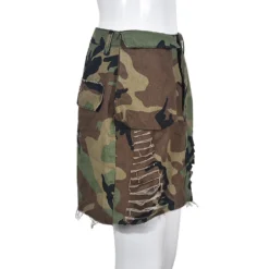 Women's Summer Camo Pocket Tassel Hollow Trendy Skirt -Women Fashion Shop 03ded39385b3fdb6