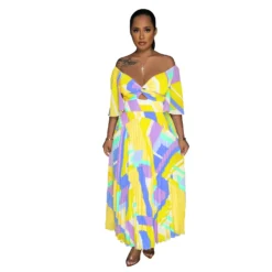 Women Sexy Printed Backless Pleated Maxi Dress 25 Women Sexy Printed Backless Pleated Maxi Dress -Women Fashion Shop 03e64476112d1cde