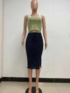 Women Slit Bodycon Sequined Skirt -Women Fashion Shop 05639d20895522be