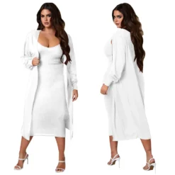 Women's Fall Ribbed V-Neck Long Sleeve Solid Casual Two Piece Dress Suit 30 Women's Fall Ribbed V-Neck Long Sleeve Solid Casual Two Piece Dress Suit -Women Fashion Shop 091d8a206cbd5ce0