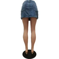 Women Spring/Summer Pocket Stretch Denim Skirts -Women Fashion Shop 0998535e61c71bd7