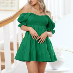 Women Sexy Ruffles Chic Cascading Ruffles Dress -Women Fashion Shop 0bc44a9ff030e433