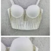 Women Rhinestone Tassel Chain Strap Bra Tank Crop Top 1 Women Rhinestone Tassel Chain Strap Bra Tank Crop Top -Women Fashion Shop 0c43dc1976ab66e3