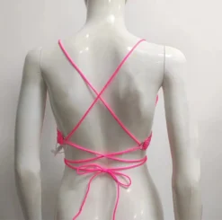 Women Summer Sexy Hot Backless Lace-Up Sequin Bikini Top -Women Fashion Shop 0cc040eb0a318d6f