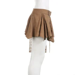 Fashion Low-Waist Metal Buckle Belt Irregular Ribbon Skirt -Women Fashion Shop 0ccd532bcaecbc86