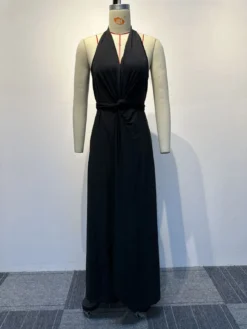 Sexy Solid Color Irregular One Piece Multi-Way Lace-Up Maxi Dress -Women Fashion Shop 0ce83e0e95ba4c00