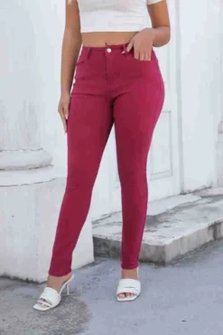 Women's Stretch Tight Fitting High Waist Washed Denim Pants -Women Fashion Shop 0e6601b60ce3dab5