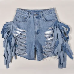 Summer Women's High Waist Ripped Wash Style Hole Tassel Short Shorts 40 Summer Women's High Waist Ripped Wash Style Hole Tassel Short Shorts -Women Fashion Shop 0f6cccc224c92e91