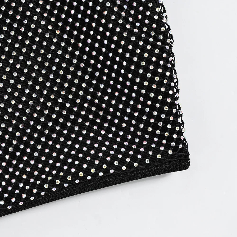 Women Sexy Halter Neck Metal Rhinestone Chain Crop Top 16 Women Sexy Halter Neck Metal Rhinestone Chain Crop Top - Image 14