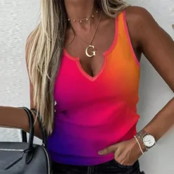 Women's Summer Contrast Sleeveless Casual Tank Top 15 Women's Summer Contrast Sleeveless Casual Tank Top -Women Fashion Shop 10c8c3d439644804