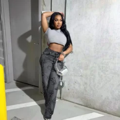 Women Casual Label Straight Denim Pants 22 Women Casual Label Straight Denim Pants -Women Fashion Shop 12261987baa6b8c1