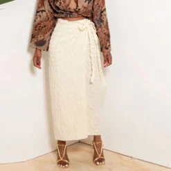 Women's Fashion Style Slit Drawstring Pleated Lace-Up Apron Skirt Women -Women Fashion Shop 1252b9e9f059a679