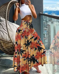 Summer Fashion High Waist Printed Women's Long Skirts 25 Summer Fashion High Waist Printed Women's Long Skirts -Women Fashion Shop 12df27c8041621b6
