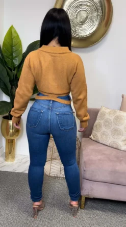 Women Sexy Ripped Stretch Denim Straight Leg Pants -Women Fashion Shop 1366b02f4df42bdd