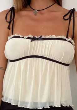 Women Lace-up Bow Suspender Sexy Solid Lace Top -Women Fashion Shop 13e945e0b2cde8e6