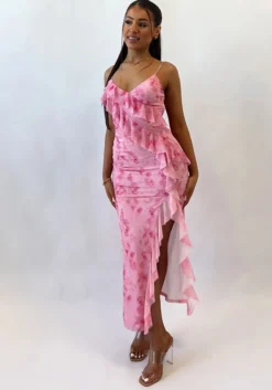 Summer Women Sexy V-Neck Gathered Suspender Elegant Dress -Women Fashion Shop 14056e7eaba505b3