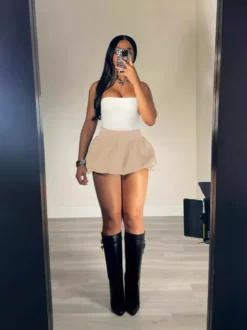 Women Solid Stretch Pleated Skirt Bubble Skirt 23 Women Solid Stretch Pleated Skirt Bubble Skirt -Women Fashion Shop 14874166b015cbac