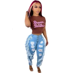 Women's Ripped Fashion Fringe Sexy Slim Skinny Jeans 17 Women's Ripped Fashion Fringe Sexy Slim Skinny Jeans -Women Fashion Shop 14f7ce1af6fac234