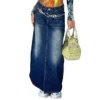 Women Casual Vintage Denim Long Skirt -Women Fashion Shop 16dbd09fc1907d65