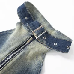 Women Sleeveless Halter Neck Backless Denim Tank Top -Women Fashion Shop 18219a54fc9a52b4