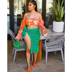 Women Solid Knotted Slit Stretch Pleated Skirt 14 Women Solid Knotted Slit Stretch Pleated Skirt -Women Fashion Shop 1a6db472e0022c76