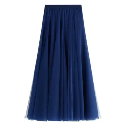 Spring Swing Puffy High Waist Slim Mesh A-line Long Skirt -Women Fashion Shop 1b9bae0360d5eb75