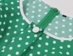 Women Retro Polka Dot Contrast Color Dress -Women Fashion Shop 1bf82fd4e7e364e7