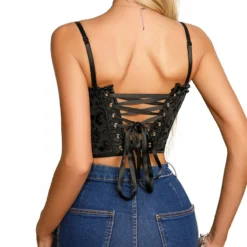 Camisole Lace Corset Buckle Jacquard Lace-Up Fashionable Vest 10 Camisole Lace Corset Buckle Jacquard Lace-Up Fashionable Vest -Women Fashion Shop 1c2ed4e6b345f59a