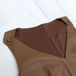 Chic Pu Leather Sleeveless Vest Slim Fit Women's Top -Women Fashion Shop 1c5a8a0eb7493b17