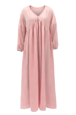 Women Autumn Long Sleeve V Neck Loose Dress -Women Fashion Shop 1c8a37a50ba79d8e