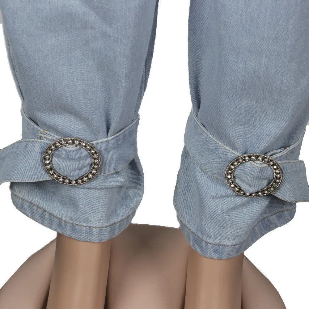 High Waist Belt Denim Pants 18 High Waist Belt Denim Pants - Image 16