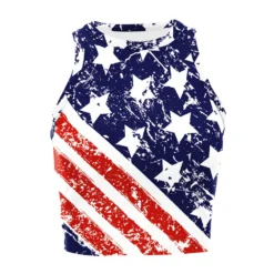 Summer American Flag Print Sleeveless Tank Top -Women Fashion Shop 1d87e92b5d40a3c8
