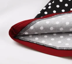 Women Retro Polka Dot Contrast Color Dress -Women Fashion Shop 1eab8110547cc9da