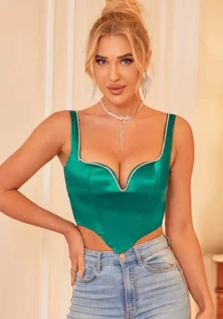 Summer Heart Sexy Beaded Women's Camisole Cropped Top -Women Fashion Shop 1ec45f8ef135efa3