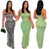 Women Ribbed Print Maxi Dress -Women Fashion Shop 1f2b1175dc422da7