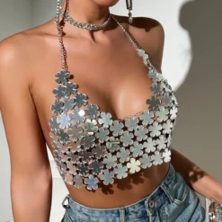 Women's Strap Floral Vest Sexy Crop Top Short Camisole -Women Fashion Shop 1f44e1e3b083f915