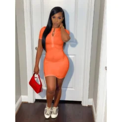 Summer Women's Solid Color Dress Nightclub Wear -Women Fashion Shop 2105833d4747d3fa