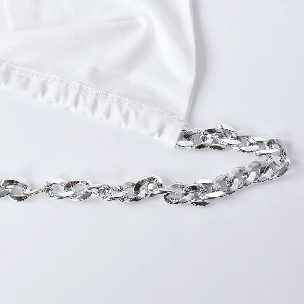 Women Sexy Summer Halter Neck Hollow Chain Backless Top 5 Women Sexy Summer Halter Neck Hollow Chain Backless Top - Image 4