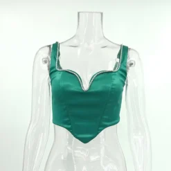 Summer Heart Sexy Beaded Women's Camisole Cropped Top -Women Fashion Shop 22555beb327d069f