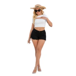 Summer Casual Washed Distressed Solid Color High Waist Denim Shorts 37 Summer Casual Washed Distressed Solid Color High Waist Denim Shorts -Women Fashion Shop 227212ccc9603ea2