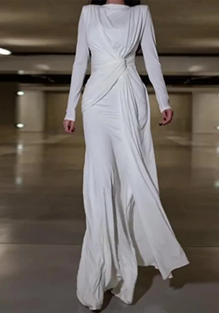 Women Fall Round Neck Bodycon Long Sleeve Dress 4 Women Fall Round Neck Bodycon Long Sleeve Dress - Image 2