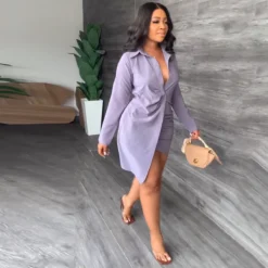 Women'S Spring Summer Irregular Long Sleeve Shirt Dress 14 Women'S Spring Summer Irregular Long Sleeve Shirt Dress -Women Fashion Shop 228b5b86f80b425b