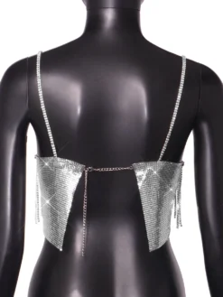 Women Sexy Camisole Tassel Chain Halter Neck Backless Top -Women Fashion Shop 22d5285d60c319dd