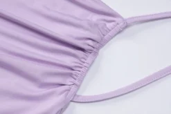 Women Summer Sexy Backless Ruched Tie Bodycon Dress -Women Fashion Shop 2314bbdb3a4d61ff