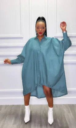 Women Turn Down Long Sleeve Loose Denim Dress 15 Women Turn Down Long Sleeve Loose Denim Dress -Women Fashion Shop 23431e6087a0e66f