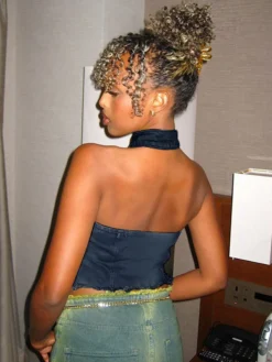 Women Sleeveless Halter Neck Backless Denim Tank Top -Women Fashion Shop 234cbeeae9c0aead